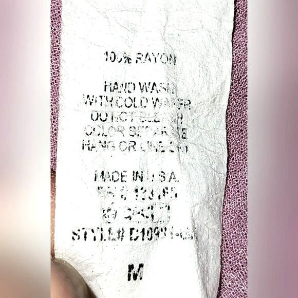 Altar'd State Pink Distressed Ruffled Sleeve Lace Edged Blouse Size M - Picture 8 of 8